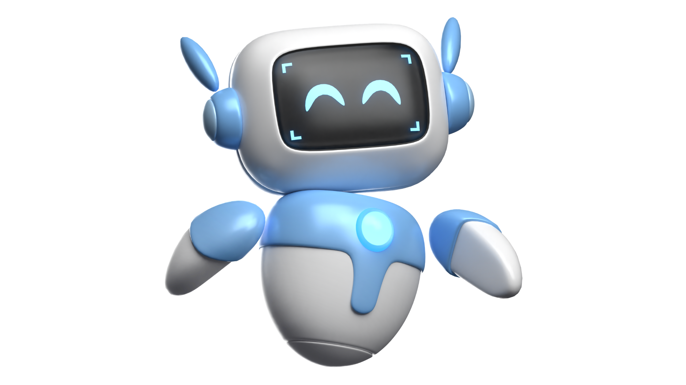 Kleiner blau-weißer Roboter