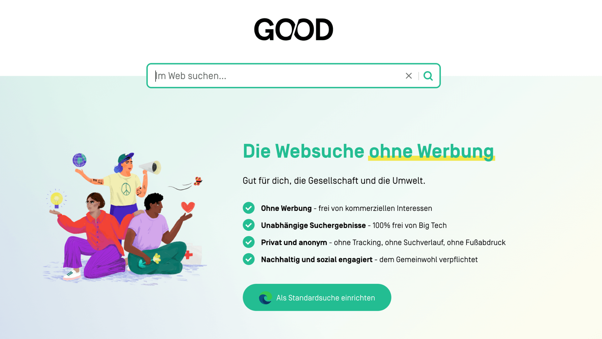 Good Search im Sozialgespräch: Eine Suchmaschine ohne Werbung und Big Tech