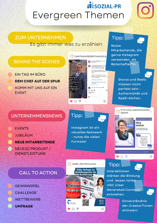 Vorschau Guide Instagram für gemeinnützige Organisationen bunt